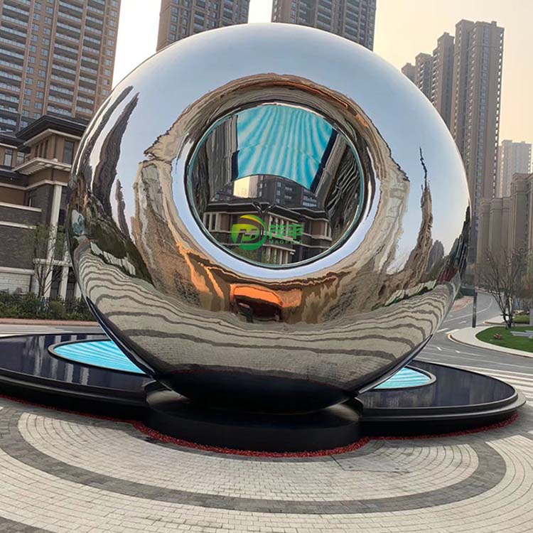 Large Circular Stainless Steel Sculpture