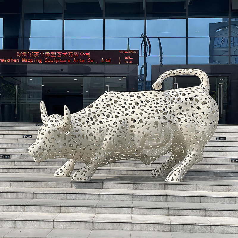 Bull Stainless Steel Sculpture